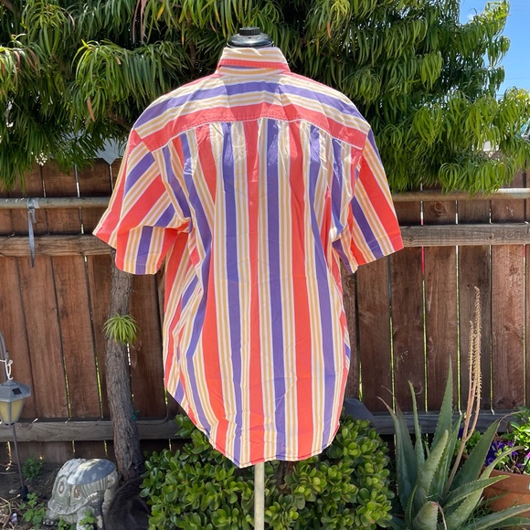 Vintage Mervyn’s Cambridge 90’s Striped Button Front Shirt size L - Picture 5 of 7